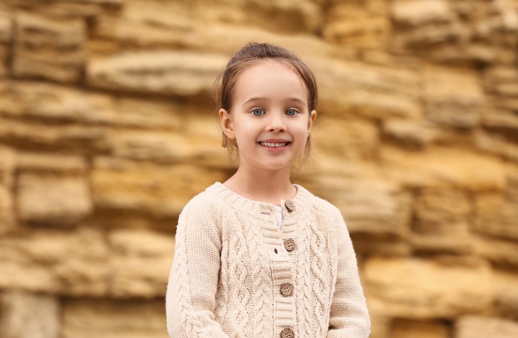Little girl near the Wailing Wall