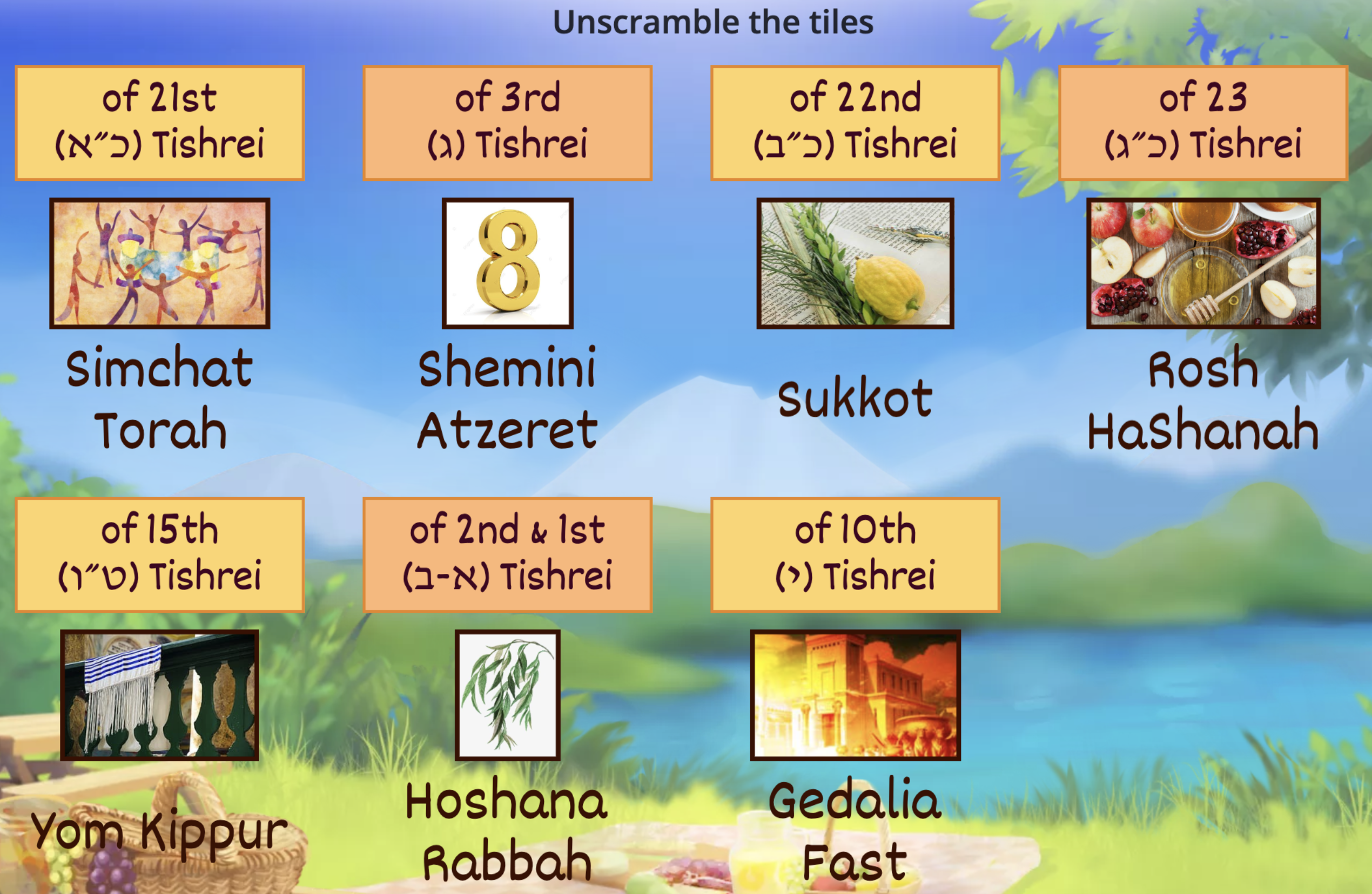 Match Tishrei Holiday to Date