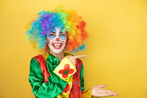colorful Purim clown costume