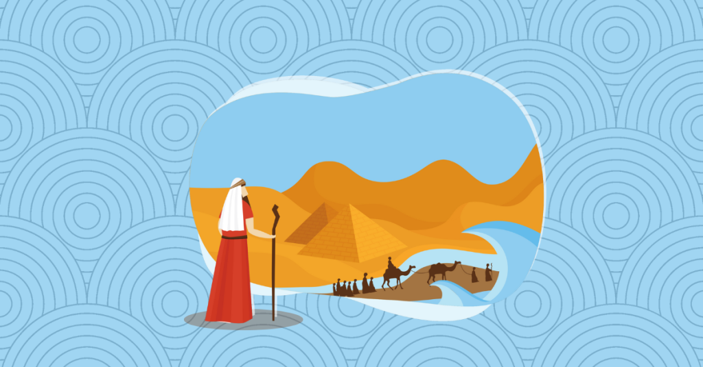 Moses splitting the red sea Passover